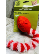 GKC Plush Red Furry Mouse Cat Toy with Bell  12 Inches-Brand New-SHIPS N... - $240.31 MXN