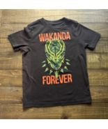 Black Marvel Wakanda Forever Black Panther T-shirt size XS 4/5, Pre-Owned - $93.47 MXN