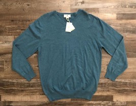 Southern Pines Mens Large Blue V Neck Long Sleeve Sweater New with Tags - $21.29