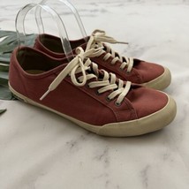 Seavees Womens Monterey Sneakers Size 10 Red Canvas Lace Up Classic - $27.71