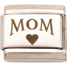 Mom Heart Italian Charm Laser Bracelet Love Jewelry 9mm - £4.96 GBP