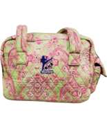 Zumba Lemon Hill Shoulder Bag with Patches Womens Green Pink Paisley Zip... - £15.16 GBP