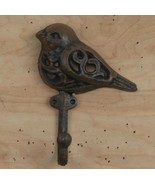 Cast Iron Bird Wall Hook Bath Garden Decor Key Holder Coat Clothing Rack - $8.79