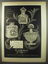 1956 Guerlain Advertisement - Shalimar, L&#39;Heure Bleue, Vol de Nuit Perfume - £14.50 GBP