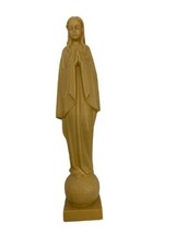 Vintage Virgin Mary Figurine 7&quot; Ivory Color Plastic Resin Bakelite Statue - $18.00