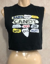 Hand Over The Candy Ransom Halloween Deconstructed Kids M Custom Cropped T-Shirt - £6.00 GBP