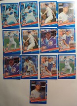 Chicago Cubs 13 Vintage 1990 Baseball Cards DonRuss Salazar Maddux Villanueva VG - £11.74 GBP