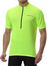 Spotti Men&#39;S Cycling Bike Jersey Short Sleeve With 3 Rear Pockets- Moisture - $37.92