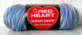 Red Heart Super Saver Ombre Worsted Acrylic Yarn - 1 Skein Monet #310 - £8.88 GBP