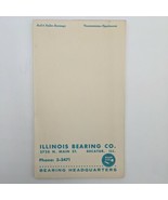 Vintage Illinois Bearing Co. Bearing Headquarters 8&quot;x5&quot; Notepad Flippad - $12.82