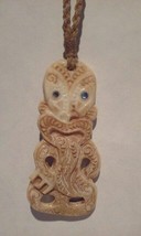 Vintage carved Tiki on waxed cord - £230.25 GBP