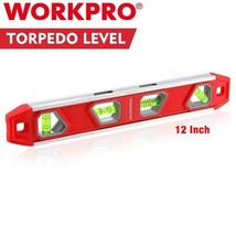 WORKPRO 12 Inch Torpedo Level, Magnetic Small Leveler Tool Aluminum Rein... - £26.54 GBP