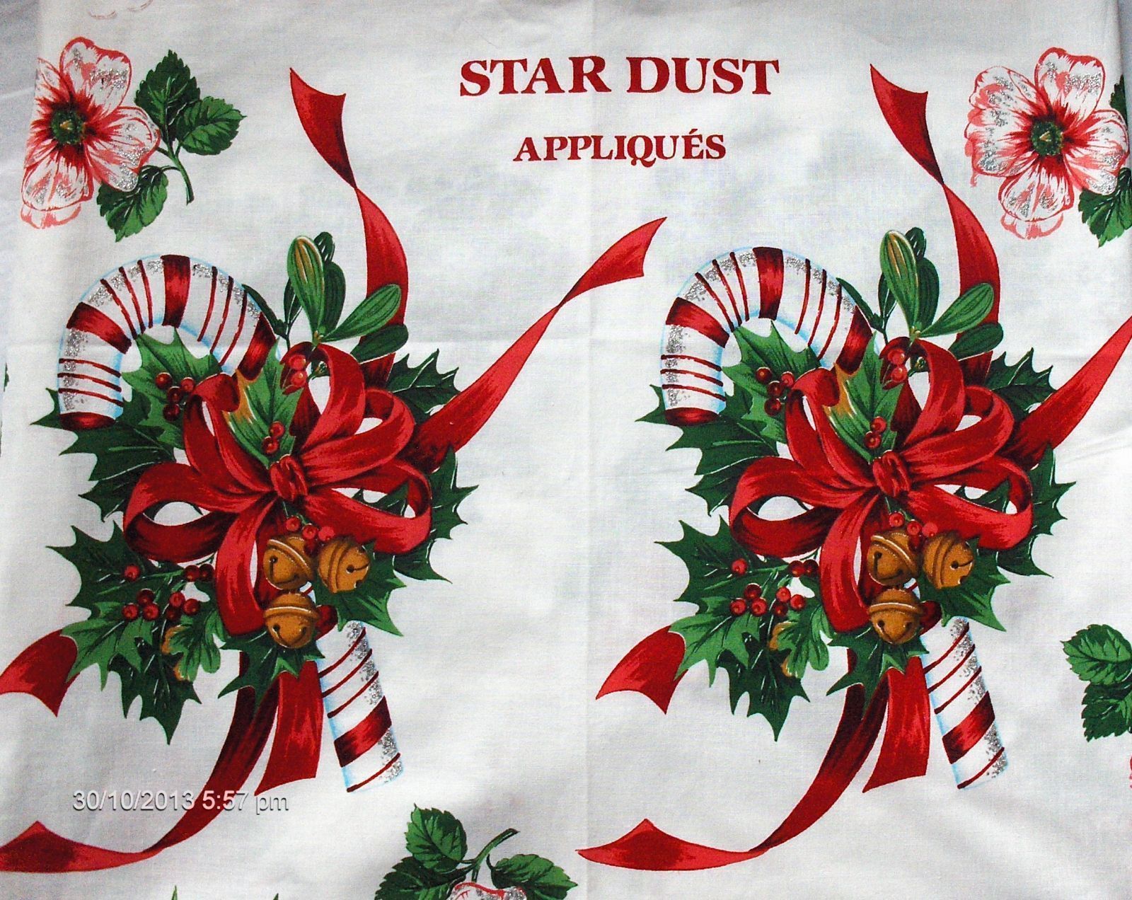 Cranston Christmas Print Stocking Totes Runners Hangings Fabric Panel Appliques - $13.99