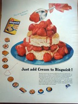 Bisquick Just Add Cream Magazine Advertising Print Ad Art 1950s - £4.77 GBP