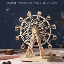 Robotime DIY Wooden Rotatable Ferris Wheel Model With Playing Music Toys... - £23.48 GBP