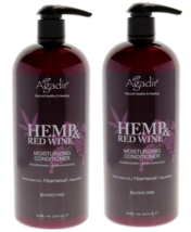 Agadir Hemp &amp; Red Wine Moisturizing Conditioner 33.8oz (Pack of2) - £44.66 GBP