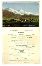 S S Chiyo Maru Luncheon Menu Postcard 1915 California Orange Grove - £50.28 GBP