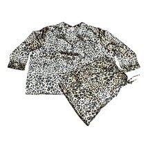 Amoureuse Womens Leopard Print Pajama Set Top Shirt and Pants 4X 34/36 2 Pieces - $37.39