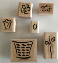 Stampin Up Rubber Stamp Basket of Blossoms Flowers Easter Spring Mothers Day - £3.97 GBP
