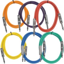 Seismic Audio Speakers Guitar Cables, Ts ¼” Guitar Cables, 3 Feet,, Pack Of 6 - £38.62 GBP