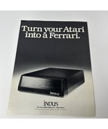 1984 Indus GT Computer Disk Drive Vtg Print Ad Turn Your Atari Into A Fe... - $14.13