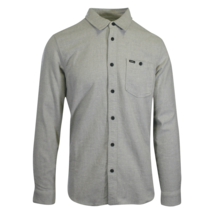 O&#39;Neill Men&#39;s Light Grey Shirt Redmond Solid Stretch Flannel Long Sleeve (S22) - £20.44 GBP