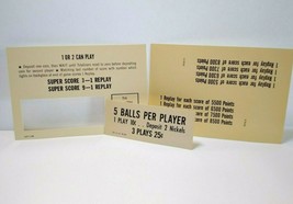 Safari Pinball Machine Original Instructions Card Score Value 5 Balls Pe... - $27.31