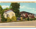 Sherman And Halleck Headquars Monterey CA UNP Unused Linen Postcard M8 - $2.92