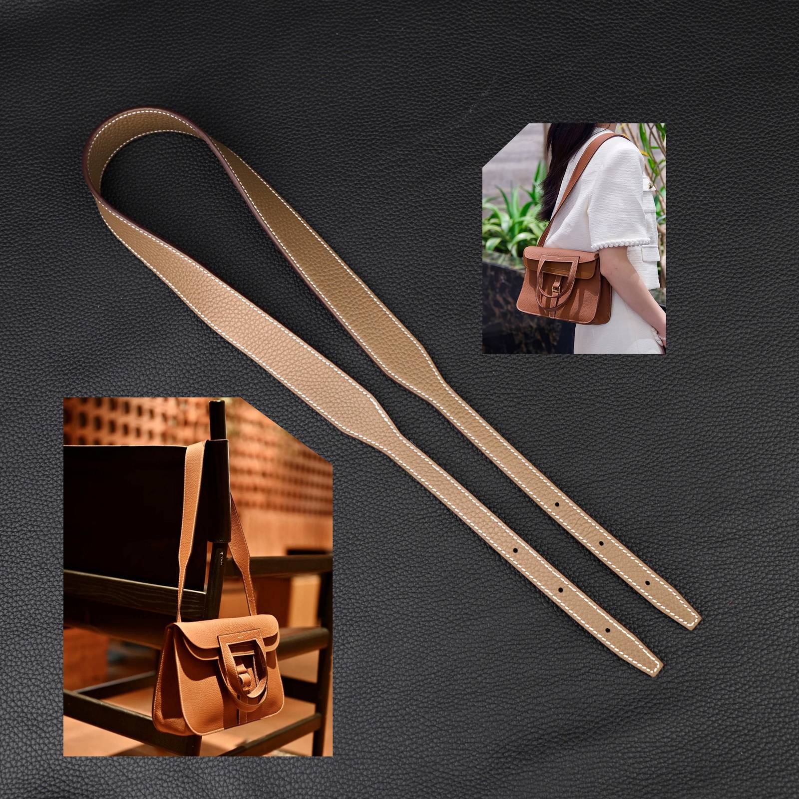 3.0cm width togo leather shoulder strap for halzan bag,crossbody strap,guitar st