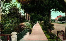 Vtg Postcard 1911 North Main Street Santa Ana California Street View Sidewalk  - £4.69 GBP