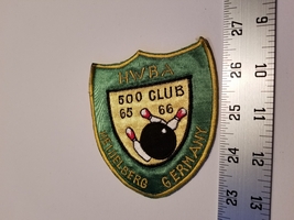 Bowling Patch 1965-1966 HWBA 500 Club 65-66 Heidelberg Germany Sports Tr... - $18.99
