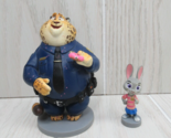 Disney Disney Zootopia Officer Clawhauser w/ donut 3.5&quot; Figure + mini Ju... - £5.71 GBP