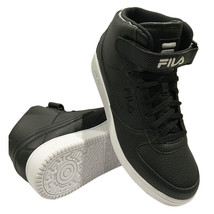 Nwt Fila Msrp $85.99 Vulc 13 Men&#39;s Black Mid Plus Hi Top Sneakers Size 11 11.5 - £40.33 GBP