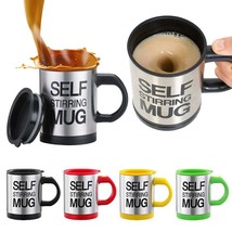 Self Stirring Mug Coffee Cup Auto Mixer Drink Tea Home Insulated Stainless 400ml - £6.70 GBP