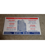 Vintage 1940s Ink Blotter Hotel Dixie New York City - £20.93 GBP