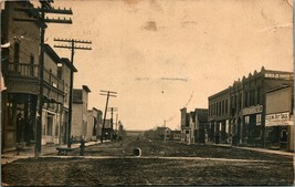 RPPC Fourth Street View Brick Block Post Office Westgate Iowa 1900s Postcard C9 - £42.64 GBP