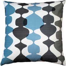 Lava Lamp Charcoal Cream 19x19 Throw Pillow, Complete with Pillow Insert - £32.85 GBP