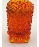 Red Button &amp; Daisy Amberina Glass Footed Toothpick/Candle Holder - £23.50 GBP