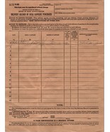 Vintage 1940s Delivery Record of Bulk Gasoline Purchases Form R-585 Offi... - £44.97 GBP