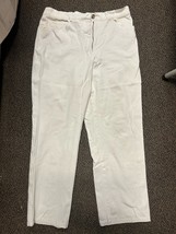 2 Pairs of Size 8 St. John Jeans, White and Tan with GoldToned Zippers and Tags - £47.47 GBP