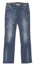 Rock Revival Jeans Sasha Straight Blue Denim Rhinestone Pockets Womens Waist 29 - £27.10 GBP