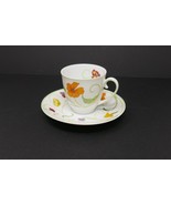 Denby Fine China Portugal 1974 Demitasse Floral Design Cup &amp; Saucer - $16.65