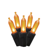 Orange Lights, 50CT, LED Minis, 9.5Ft, Halloween Indoor/Outdoor, by - $266.54 MXN