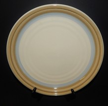  Noritake Painted Desert 8603 Stoneware Round Dinner Plate Tan and Blue Rings - $25.74