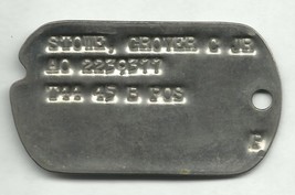 Vintage Dog tag WW2 military grover c stowe jr (#4) - $53.64