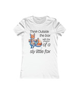 Women&#39;s Funny Fox T-shirt | Think Outside the Box With Charm | Fox T-shirt| - £23.08 GBP+
