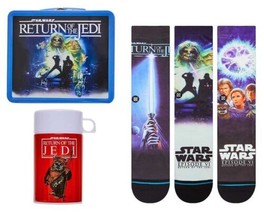 Stance 2023 Star Wars Return Of The Jedi Lunch Box Set W/Thermos &amp; 3 Med Socks - £27.25 GBP