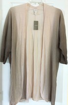 Chico&#39;s 2 = L Faded Ombre QUINN Cardigan Pink/Taupe NEW NWT $109 Chicos - $24.00