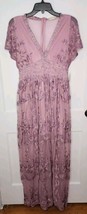 NWT Altar’d State Mariska Lilac Purple Candy Lace Maxi Dress Size Small - $70.13