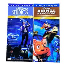 2 Disney World Guide Maps in French en Francais Hollywood Studios 2008 2010 - £5.50 GBP